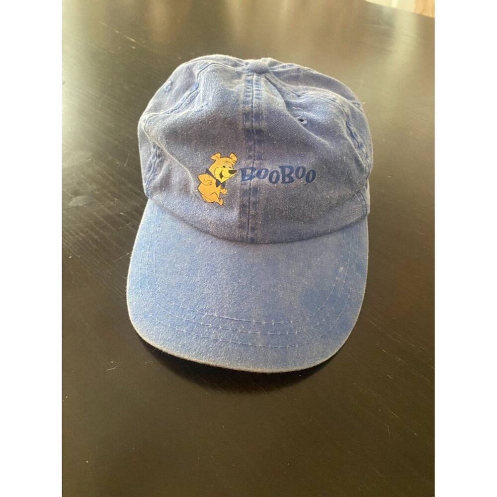 VTG Yogi Bear Boo Boo Strapback Hat Cap Men's One Size OS Blue Cartoon Toppers
